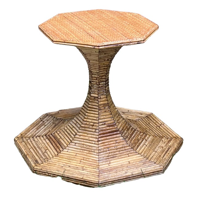 Bamboo and Rattan Table by Vivai Del Sud For Sale