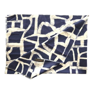 Jim Thompson Timbuktu Fabric in Midnight Blue, 40"/1 Meter For Sale