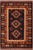Rustic Tibal 1980's Kargahi Blue/Rust Wool Rug - 6'11'' X 9'11'' For Sale - Image 10 of 10