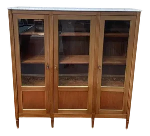 Louis XVI Style Display Cabinet with 3 Doors