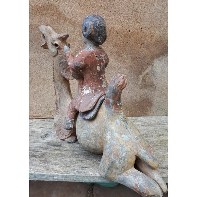 Chinese Tang Dynasty Artist, Sculpture of a Camel, 1800s, Terracotta For Sale - Image 4 of 18