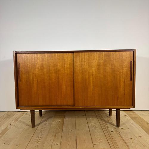 Danish Teak Sideboard with Sliding Doors, 1960s For Sale - Image 5 of 6