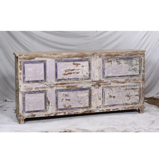 Antique White Sideboard Made From Antique Indian Teakwood Architectural Elements For Sale - Image 8 of 8