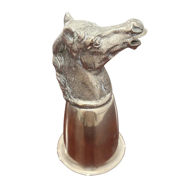 Gucci Vintage Gucci Silver-Tone Horse Head Equestrian Stirrup Cup For Sale - Image 4 of 7