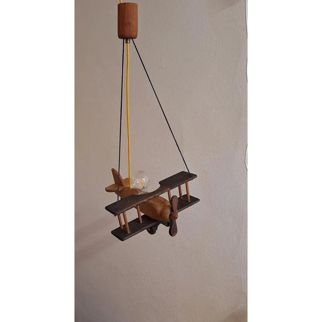 Vintage German Spruce Ceiling Lamp from Waldi, 1990s For Sale - Image 6 of 8