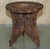 Small Syrian Inlaid Hand-Carved Folding Table from Liberty London, 1880s For Sale - Image 3 of 16