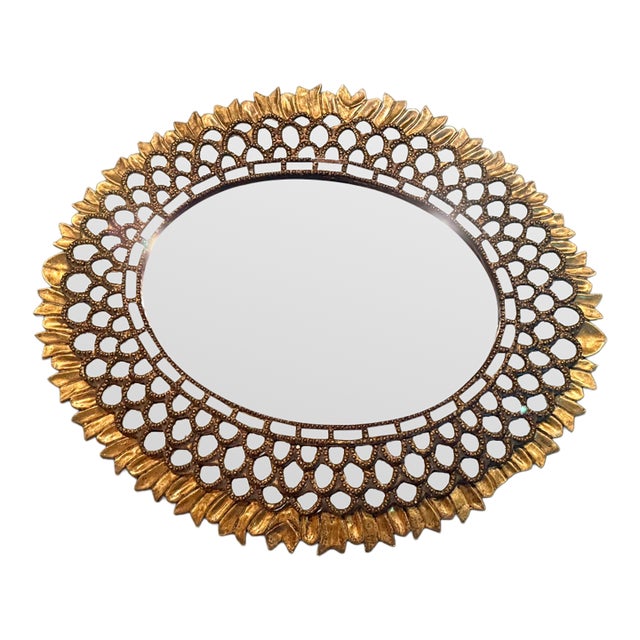 Vintage Peruvian Sunburst Mirror For Sale