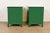 Baker Furniture French Empire Green Lacquered Nightstands, Newly Refinished For Sale - Image 10 of 12