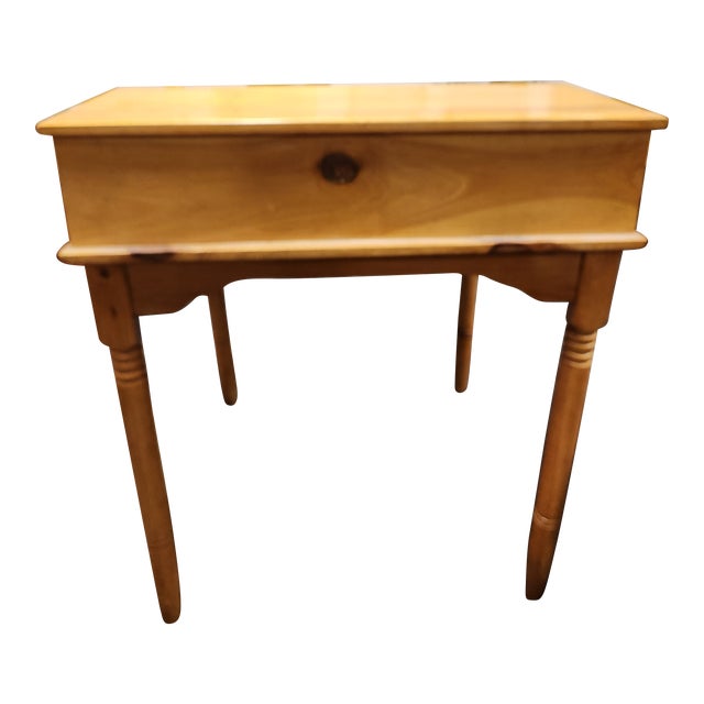 Late 20th Century Handmade Solid Pine Slant Front Writing Desk For Sale