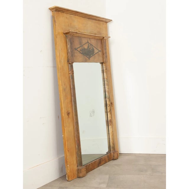 Dutch 18th Century Painted Trumeau Mirror For Sale - Image 4 of 8