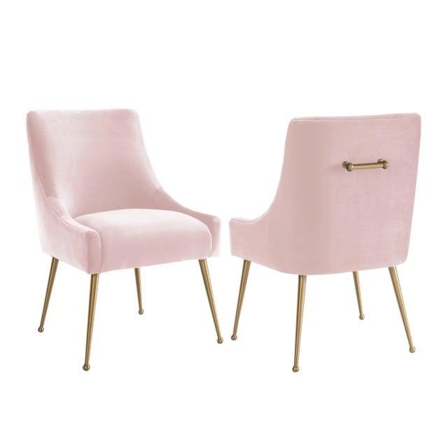 Sit pretty in this sumptuous yet durable velvet chair. The Beatrix dazzles as a dining chair or as an accent piece....