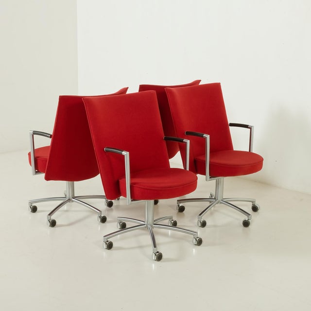 Partner Chairs by J. Foersom & P. ​​Hiort-Lorenzen for Erik Jørgensen, Denmark, 1970s, Set of 4 For Sale - Image 13 of 18
