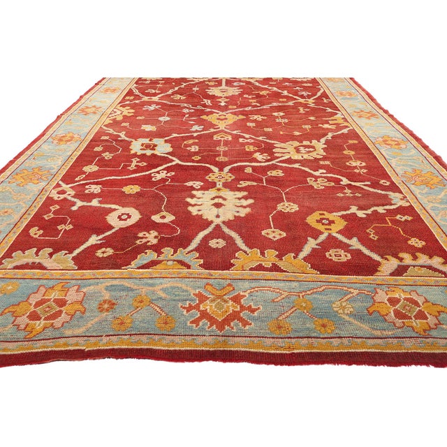 Late 19th Century Antique Turkish Oushak Rug - 07'09 X 23'05 For Sale - Image 4 of 9