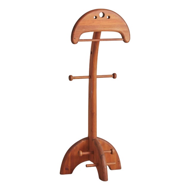 Italian Teak Wood Valet, 1960s For Sale
