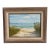 Vintage Sandy Beach Coastal Scene Original Framed Painting For Sale