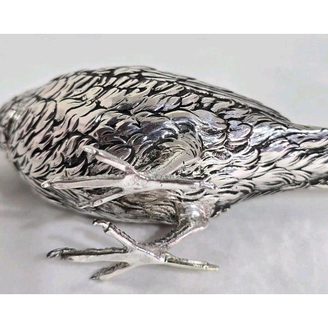 Antique Early 20th Century Continental Silver Bird Model For Sale - Image 13 of 17