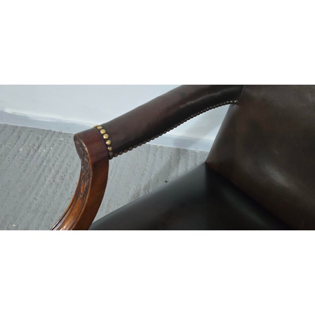Mahogany Swivel Office Desk Chair, 1920 For Sale - Image 9 of 15
