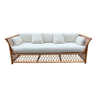 Mid Century Modern Bamboo and Rattan Sofa by Willow and Reed For Sale