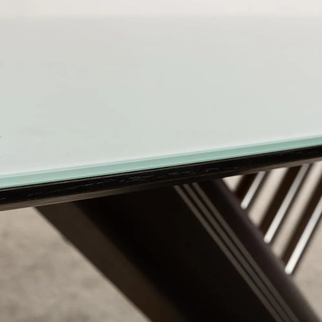 Modern Glass Dining Table in Silver from Musterring For Sale - Image 3 of 10
