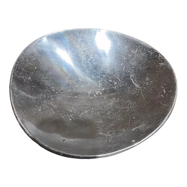 1960s MCM Modernist Aluminum Bowl For Sale