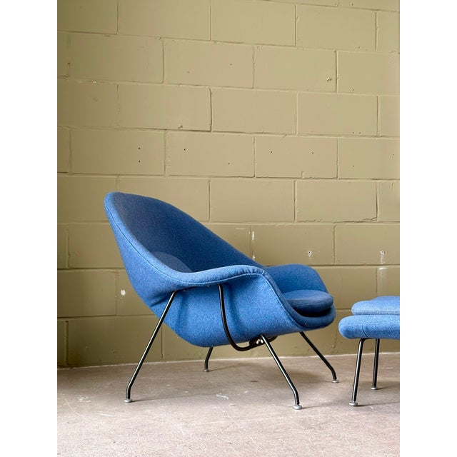 Set of Womb Chair and Ottoman by Eero Saarinen for Knoll International, 1960 For Sale - Image 11 of 18
