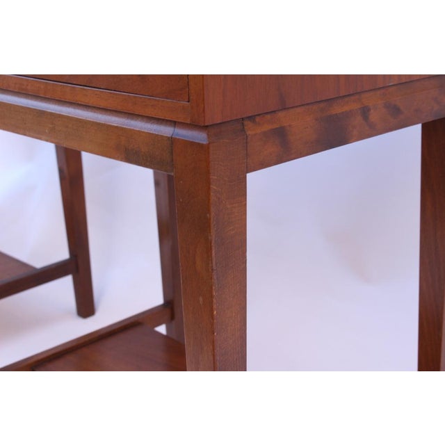 Vintage Bedside Tables in Walnut and Beech, 1950s, Set of 2 For Sale - Image 4 of 18