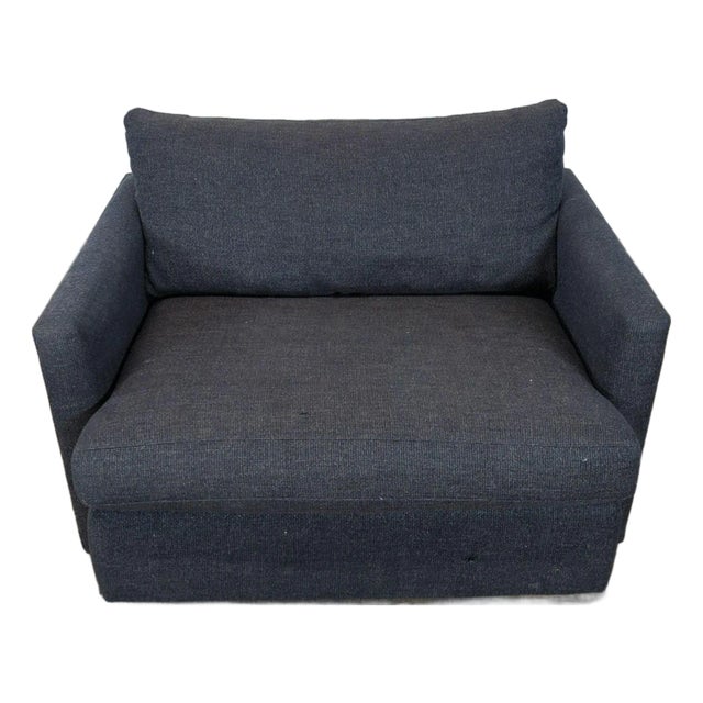 Crate and Barrel Lounge Modern Deep 49" Chair and a Half For Sale