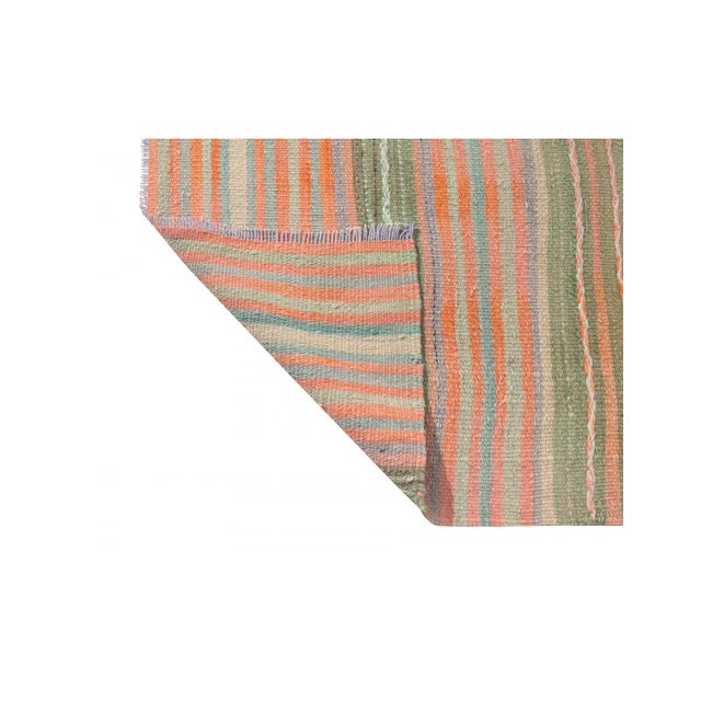 1970s Striped Vintage Turkish Kilim Rug - 5`1" X 11`2" For Sale - Image 5 of 6