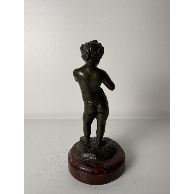 Clodion, Small Sculpture Depicting Cupid, 1700, Bronze on Marble Base For Sale - Image 13 of 16