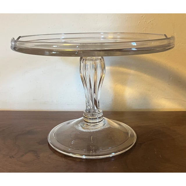 Antique 18th Century English George III Blown Glass Tazza Plateau or Syllabub Cake Stand For Sale - Image 14 of 15
