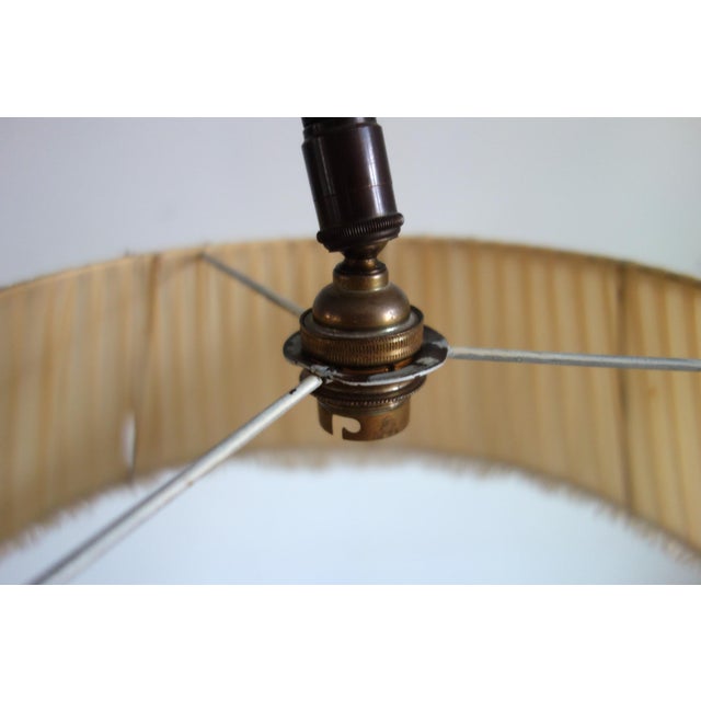 Tripod Metal Floor Lamp with Shelf, France, 1950s For Sale - Image 10 of 14