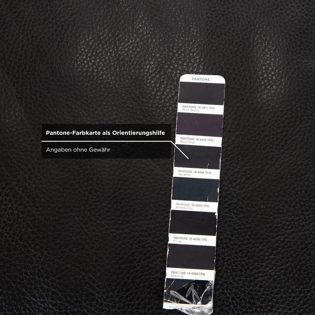 Volare Ottoman in Black Leather from Koinor For Sale - Image 6 of 9