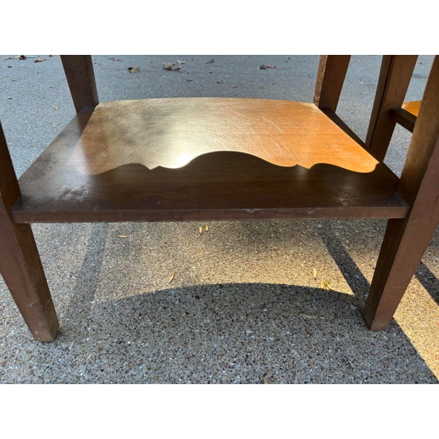 Brown 1950s Vintage French Provincial Style End Tables, Set of Two For Sale - Image 8 of 11