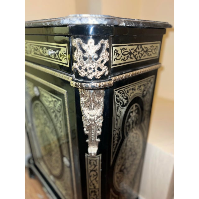 1960s 1960s Boulle Buffet Credenza Cabinet For Sale - Image 5 of 8