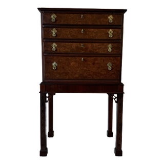 Vintage Hickory Chair Georgian Chippendale Style Chest on Stand For Sale