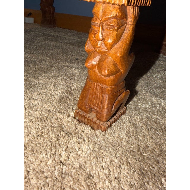Chestnut Mid-Century African Hand-Carved Bamileke Chest of Drawers For Sale - Image 8 of 9