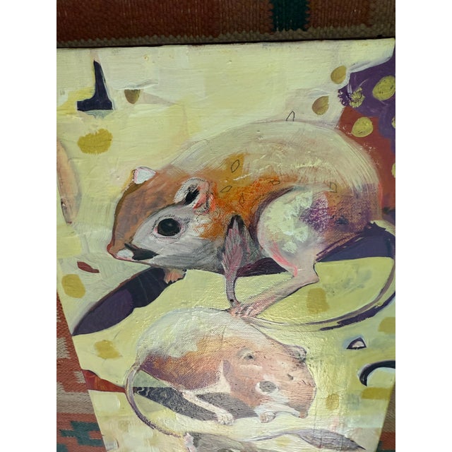 "K-Rats X3" a Painting of 3 Kangaroo Rats by LWren Walraven For Sale - Image 9 of 10