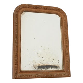 Antique French Mercury Foxed Glass Mirror, 1890s For Sale