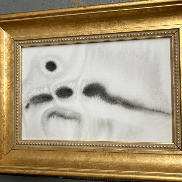 Original approx 8 x 11.5 ink painting on heavy paper unsigned Overall size with new old stock frame is 12 x 16