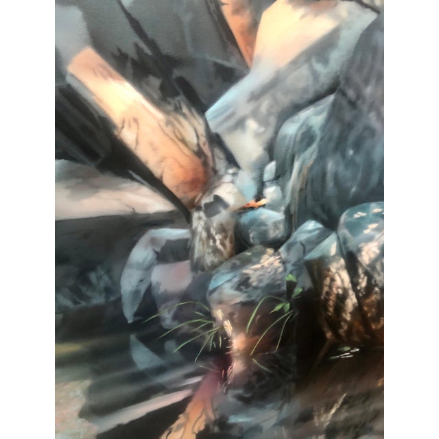 Photorealism David Kessler, Large Acrylic Photorealist Painting Nature Scene Water & Light David Kessler For Sale - Image 3 of 9