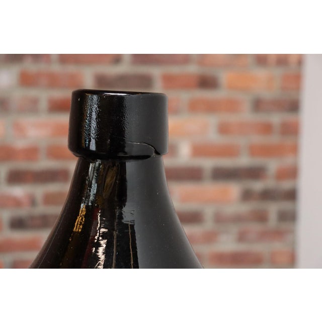 Brown Vintage French Amber Glass Demijohn / Bonbonne Ambrée Brune For Sale - Image 8 of 12