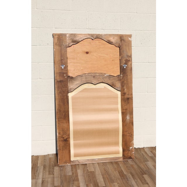 French 1950s Painted Trumeau Wall Mirror With Floral & Instrument Motif | Carved Wood Frame For Sale - Image 14 of 18