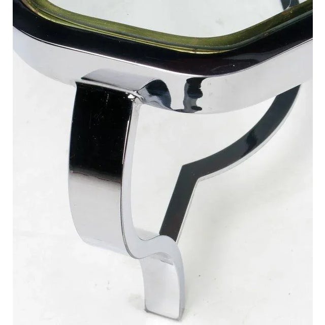 1970s 1970s Dia Chrome & Brass Coffee Table For Sale - Image 5 of 6
