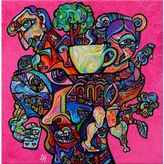 Alexander Arshansky, "Tell Me a Fortune" Abstract/Cubist Piece For Sale