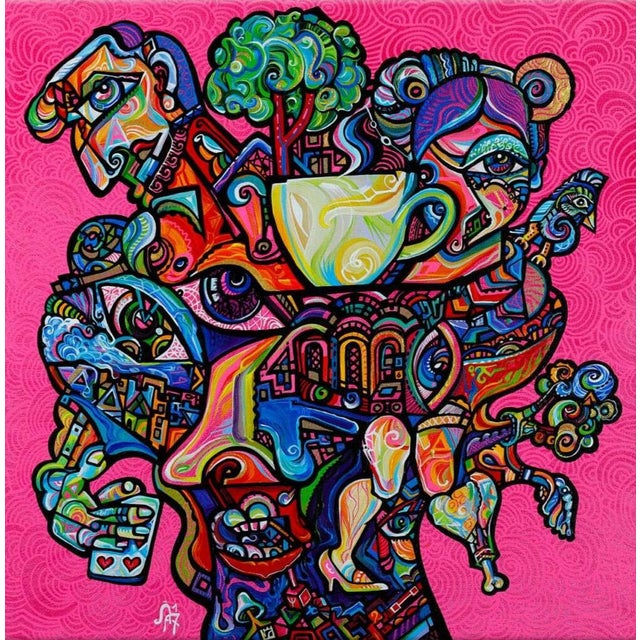 Alexander Arshansky, "Tell Me a Fortune" Abstract/Cubist Piece For Sale