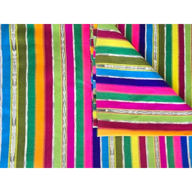 Ralph Lauren Vintage Guatemalan Textile in Bright Colors With Jaspe Ikat Detail, Just Over 5 Yards For Sale - Image 4 of 14