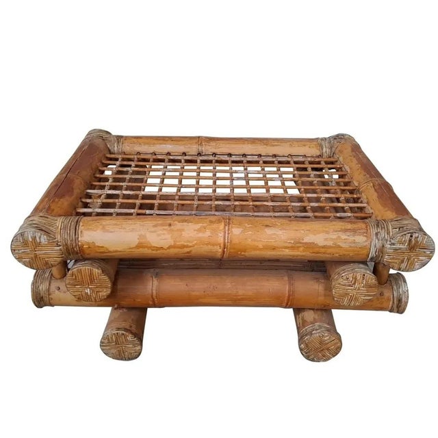 Vintage Bamboo Living Room Set, Italy, 1970s, Set of 4 For Sale - Image 12 of 13