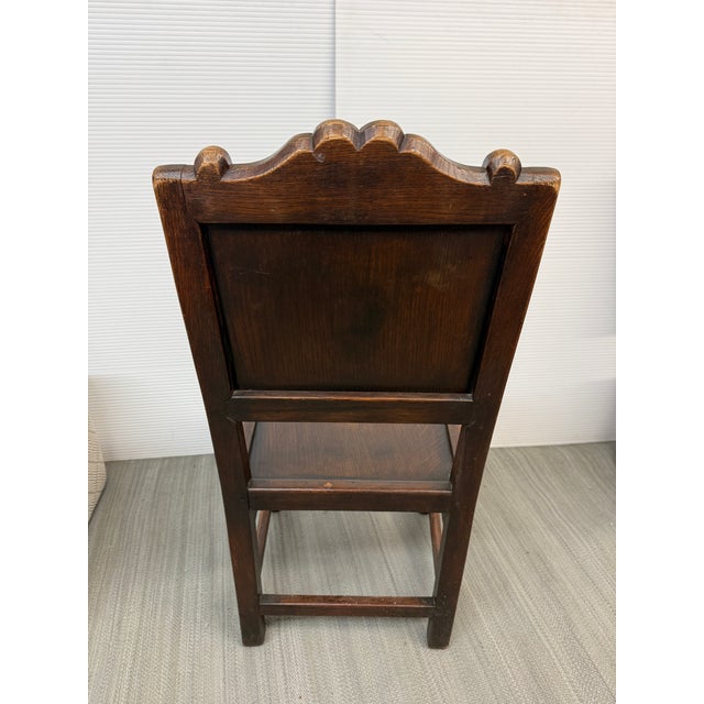 Wood 17th Century Oak Wood Side Chairs, Pair For Sale - Image 7 of 12
