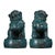 This is an impressive pair of vintage Chinese bronze guardian lions, known as "Eastern Awakening Lions" or Palace Lions ....