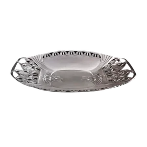 Art Nouveau Silver-Plated Floral Curved Fruit Bowl from WMF, 1900s